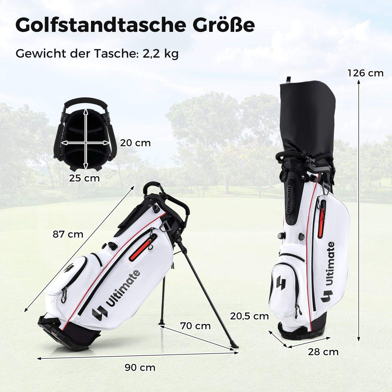 Kvinders 15-delt golfkøllesæt – højrehåndet med taske og regnslag