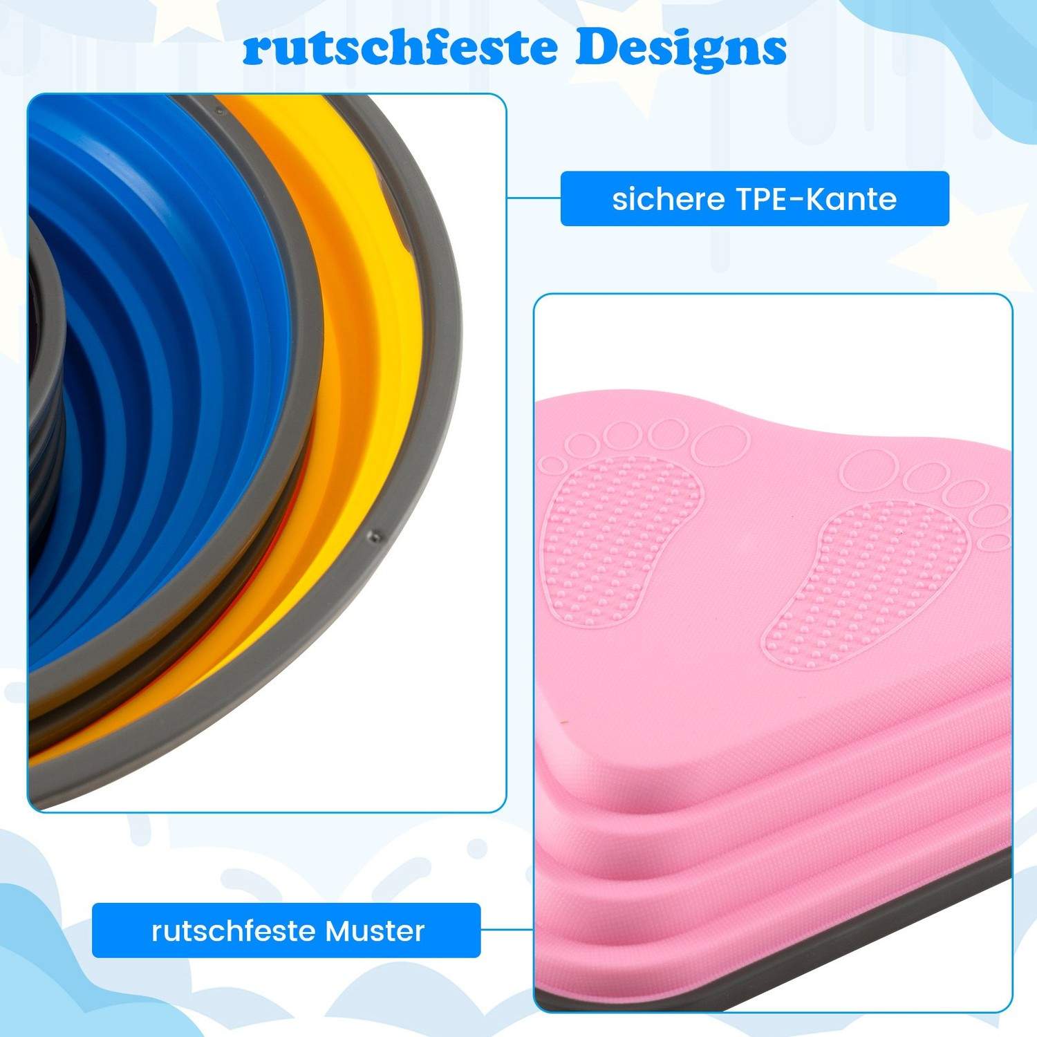 Skridsikre balancesten til børn – indendørs og udendørs legesæt