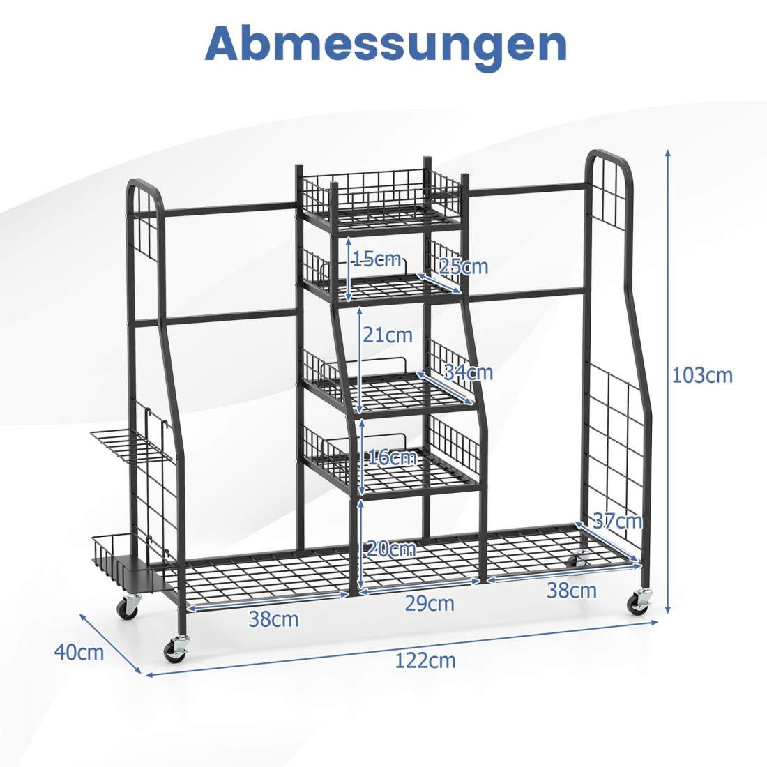 Golfbag Organizer Rack – Rymmer 2 väskor, mobil förvaring | Hem & Hobby | Pryloteket