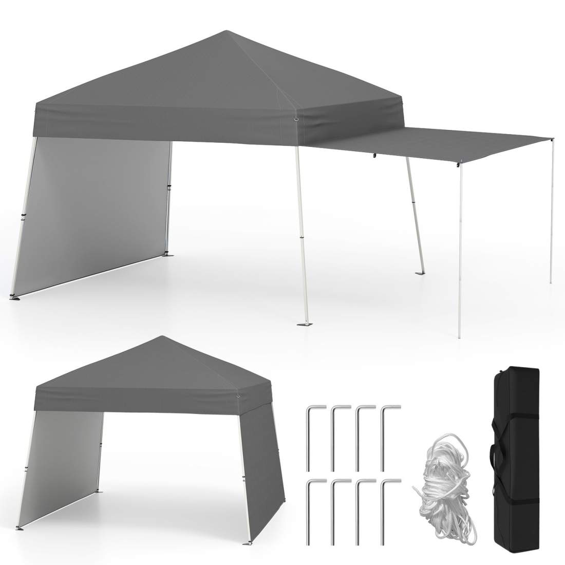 Pop-up paviljongtält – 430x280cm, konvertibla sidor, UV-skydd | Hem & Hobby | Pryloteket