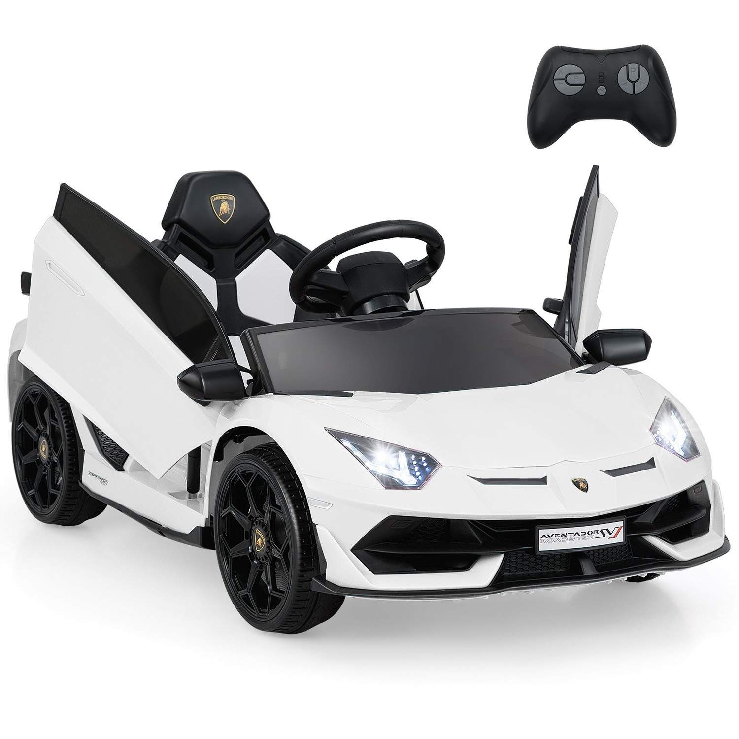 Elbil til børn – Lamborghini-stil, fjernbetjening og LED-lys