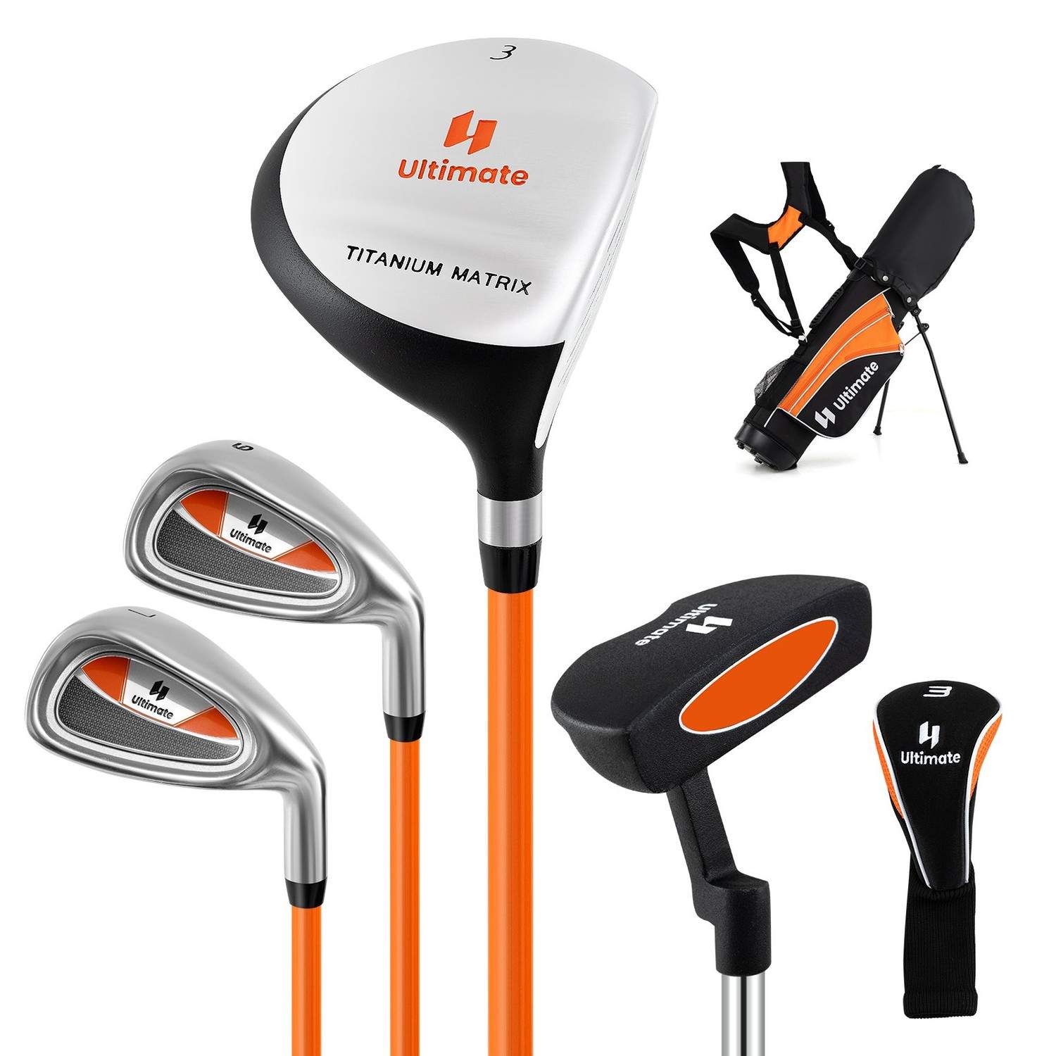 Komplett golfset för barn – 11-13 år, högerhänt, orange | Hem & Hobby | Pryloteket