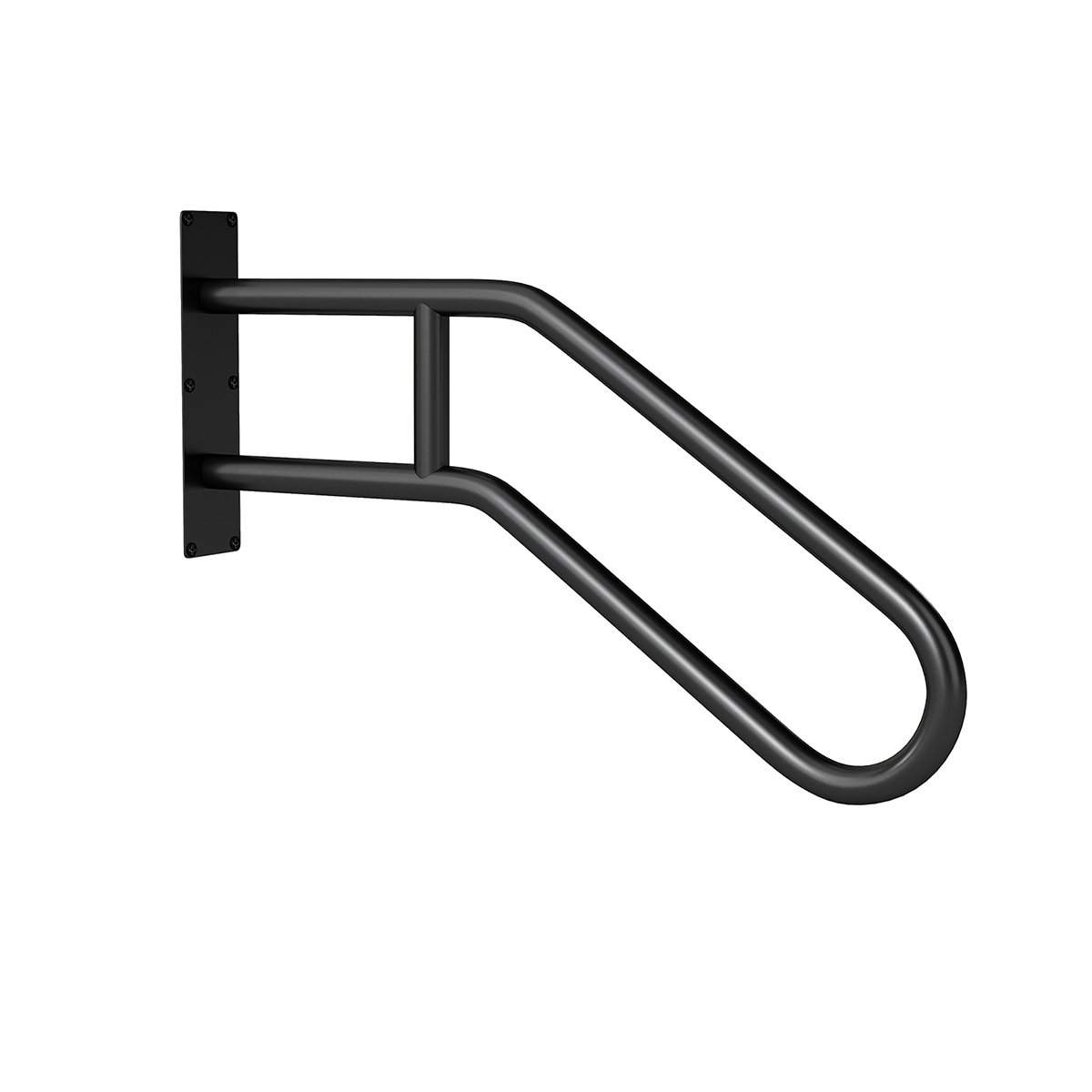 U-formet metalgelænder til 1-3 trin – let greb, 300 kg støtte