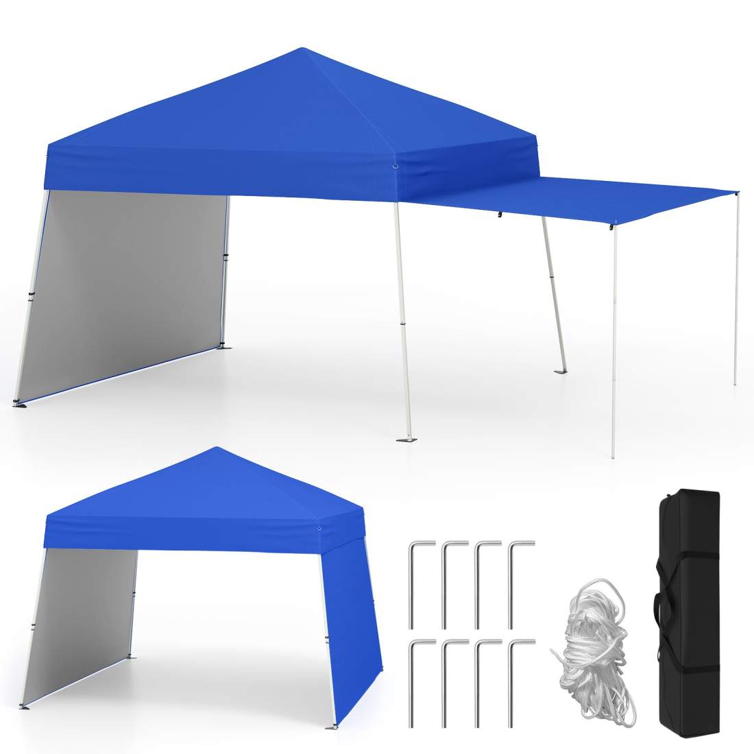 Pop-up paviljongtält med konvertibla sidor, 430x280cm | Hem & Hobby | Pryloteket