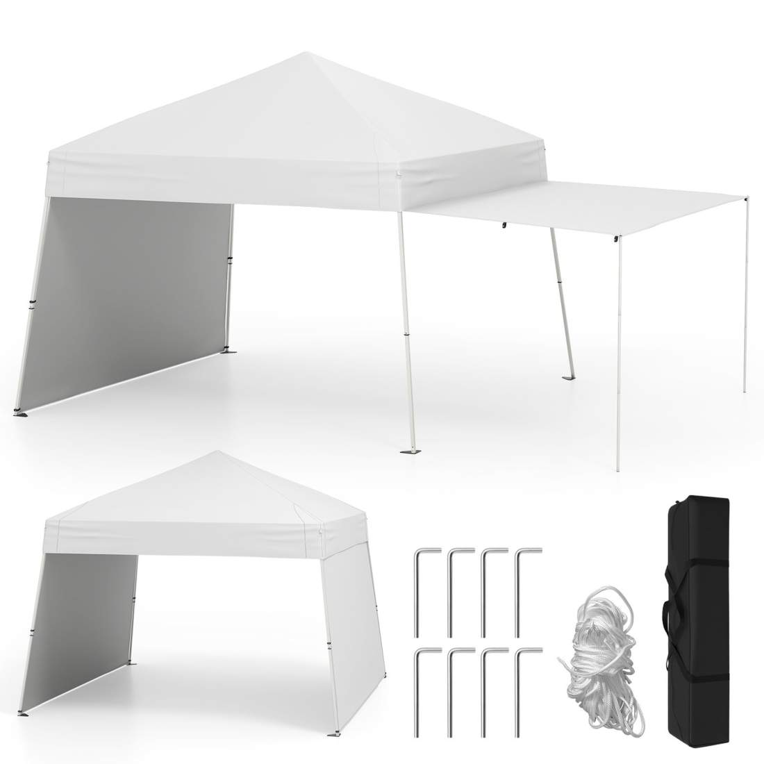 Pop-up paviljongtält – 430x280 cm, konvertibla sidoväggar | Hem & Hobby | Pryloteket