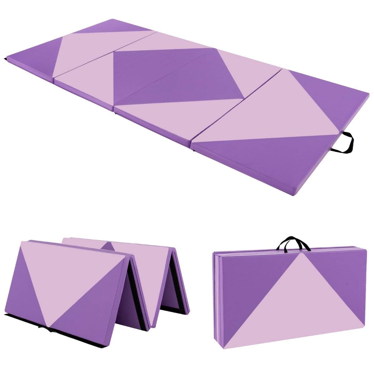 Vikbar gymnastikmatta – Bärbar, 240x117x5 cm, Lila | Hem & Hobby | Pryloteket