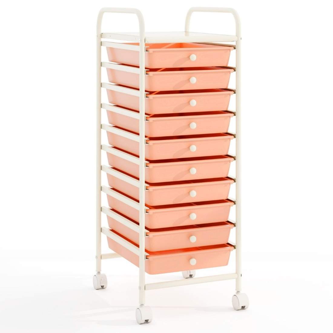 Förvaringsvagn med 10 lådor – mångsidig, lätt att flytta, gott om utrymme | Hem & Hobby | Pryloteket