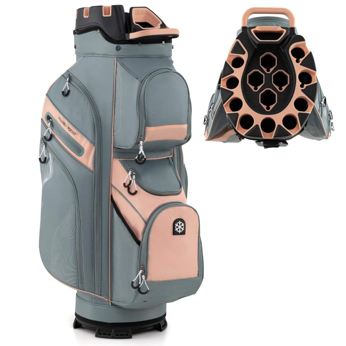 Golfvagnsväska med 14 avdelare, lätt, rosa | Hem & Hobby | Pryloteket
