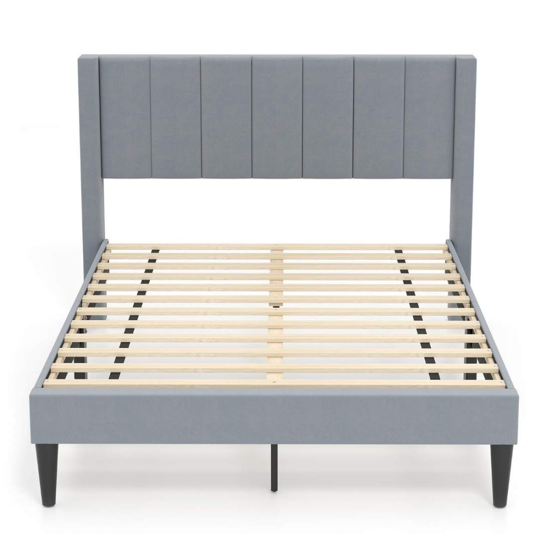 Klädd Plattform Sängstomme, Sammet, 200x140 cm, Grå | Hem & Hobby | Pryloteket