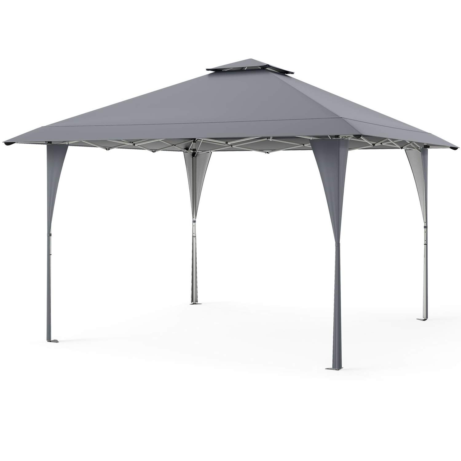 4x4 m justerbar havepavillon – dobbelttag, metalramme