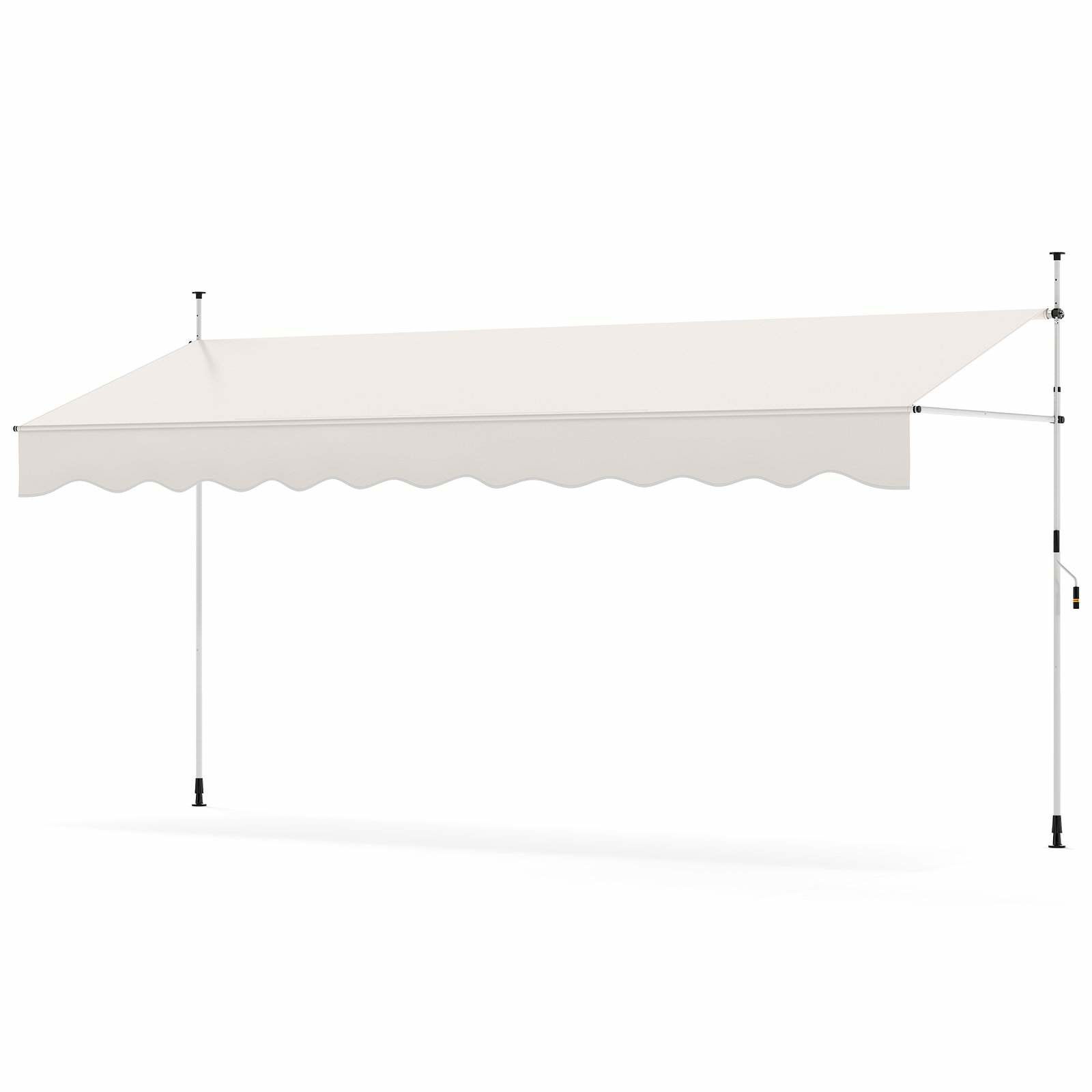 Udtrækkelig altanmarkise – Borefri, UV-bestandig skærm