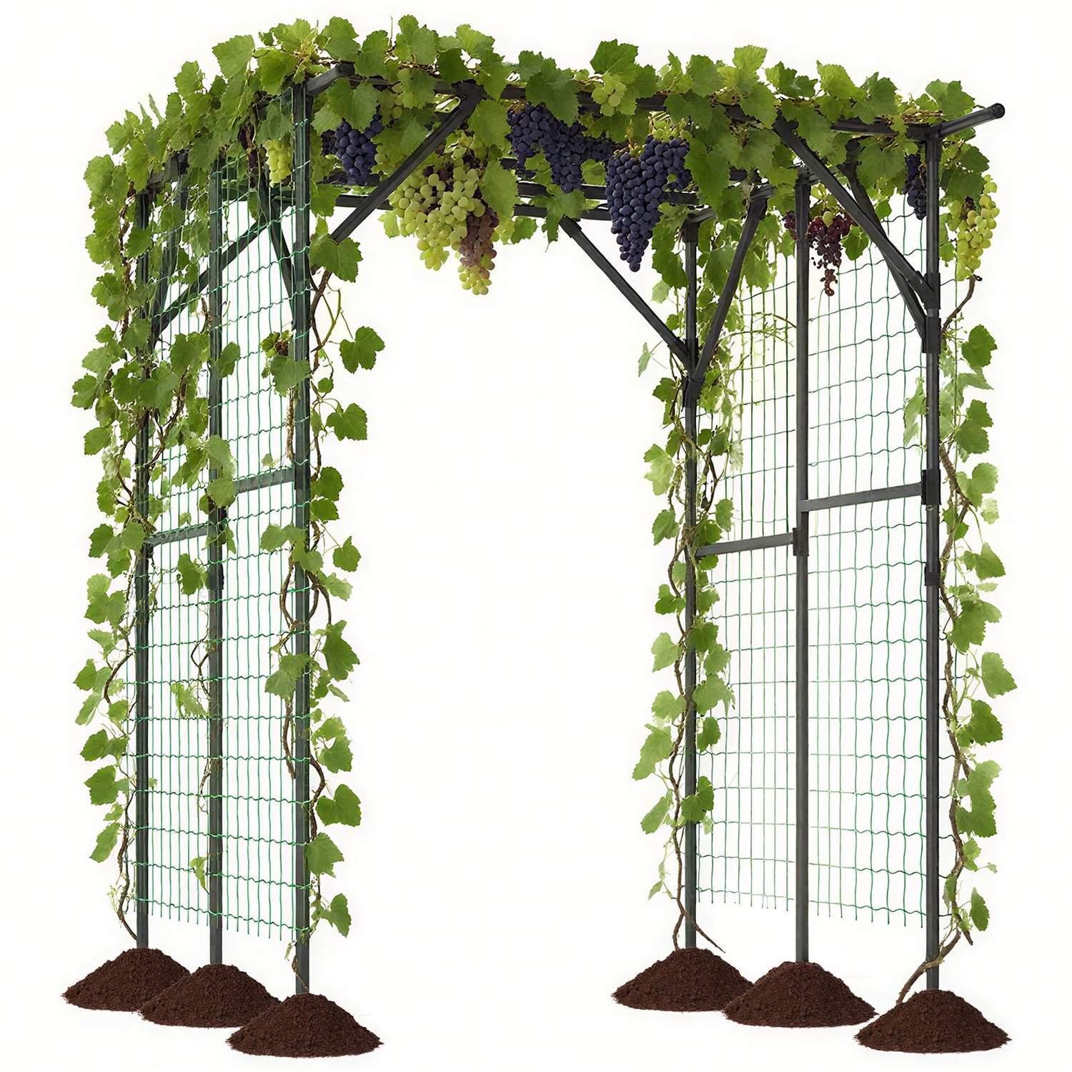 Havebue espalier – metal, rustfast, 200x150x197 cm
