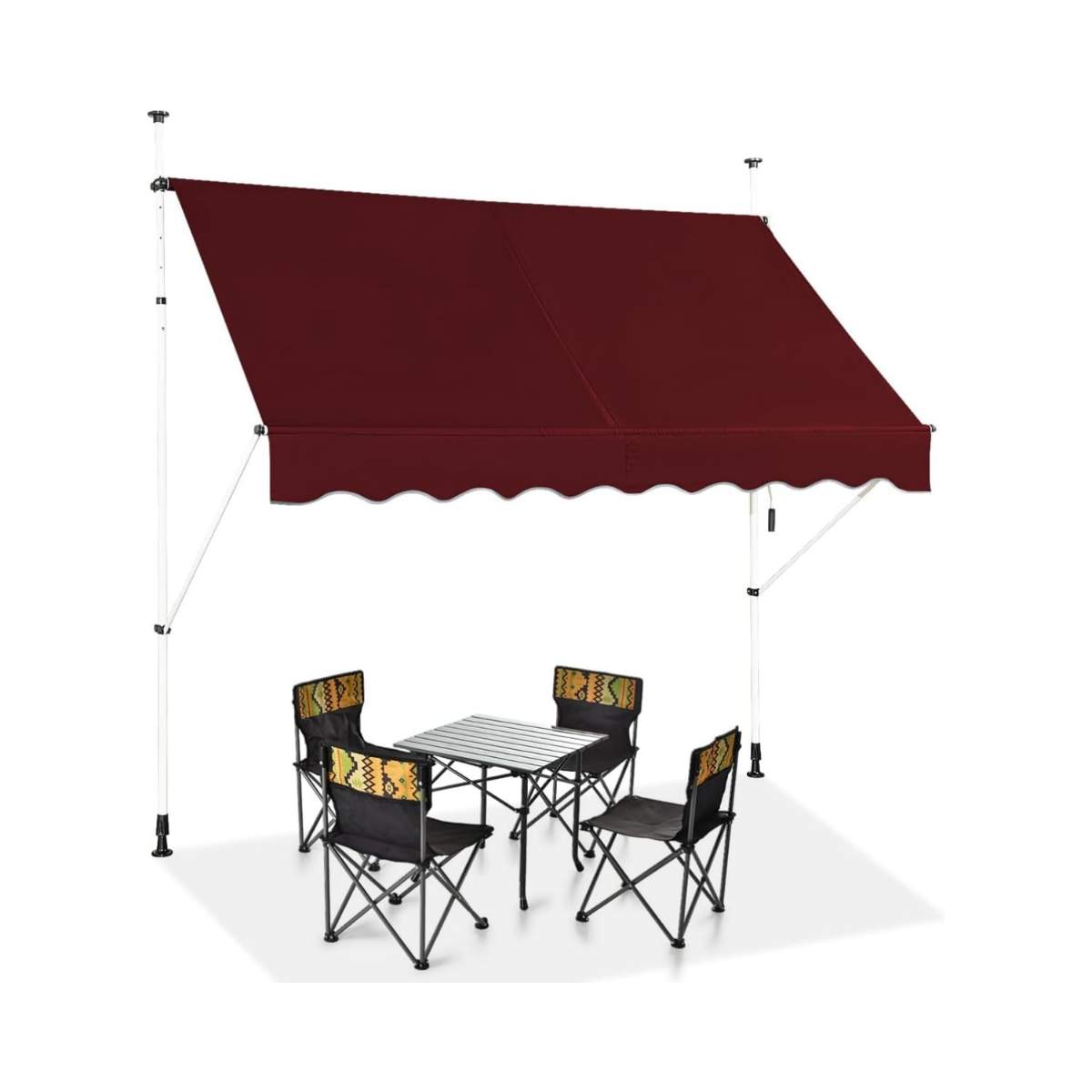 Infällbar balkongmarkis – 200 cm, UV-beständig, justerbar | Hem & Hobby | Pryloteket