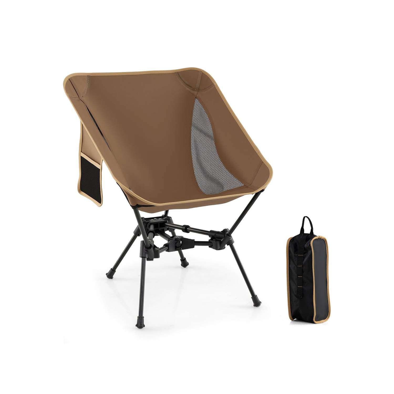 Ultralätt hopfällbar campingstol – 150 kg kapacitet, sidoficka | Hem & Hobby | Pryloteket