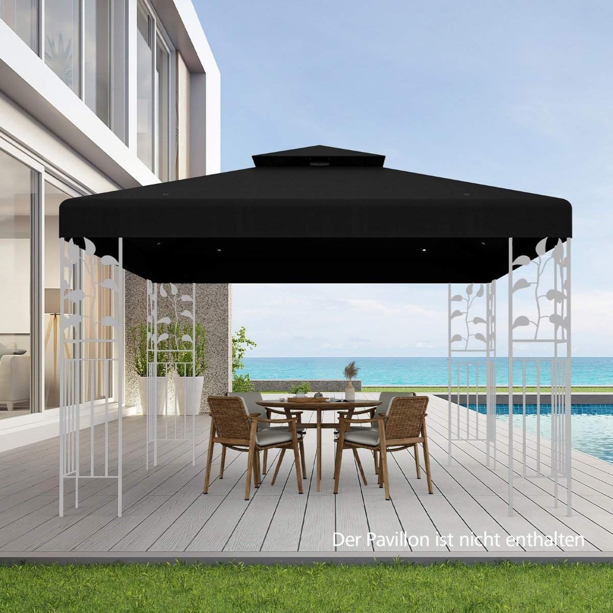 Paviljongersättningstak 3x3M – Svart, hållbar och enkel installation | Hem & Hobby | Pryloteket