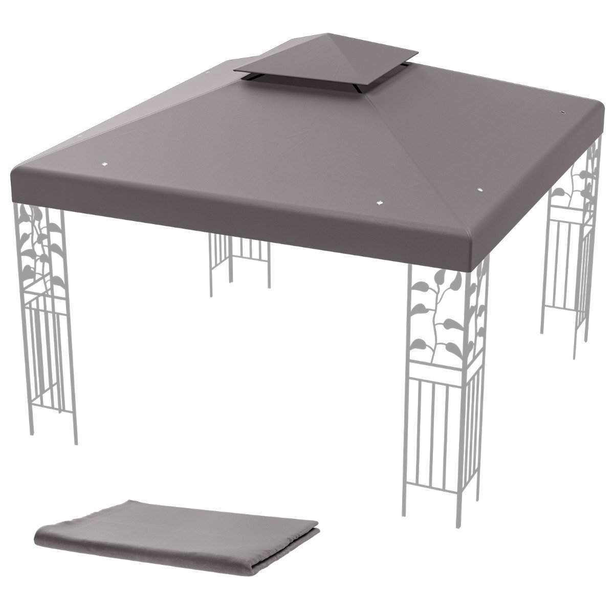 3x3M paviljongersättningstak – grått, hållbart och enkelt att installera | Hem & Hobby | Pryloteket