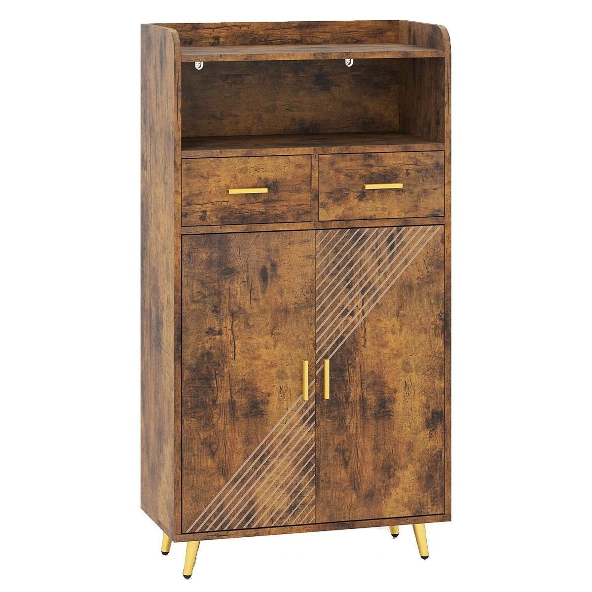 Køkkenskab med justerbar hylde og dobbeltdøre