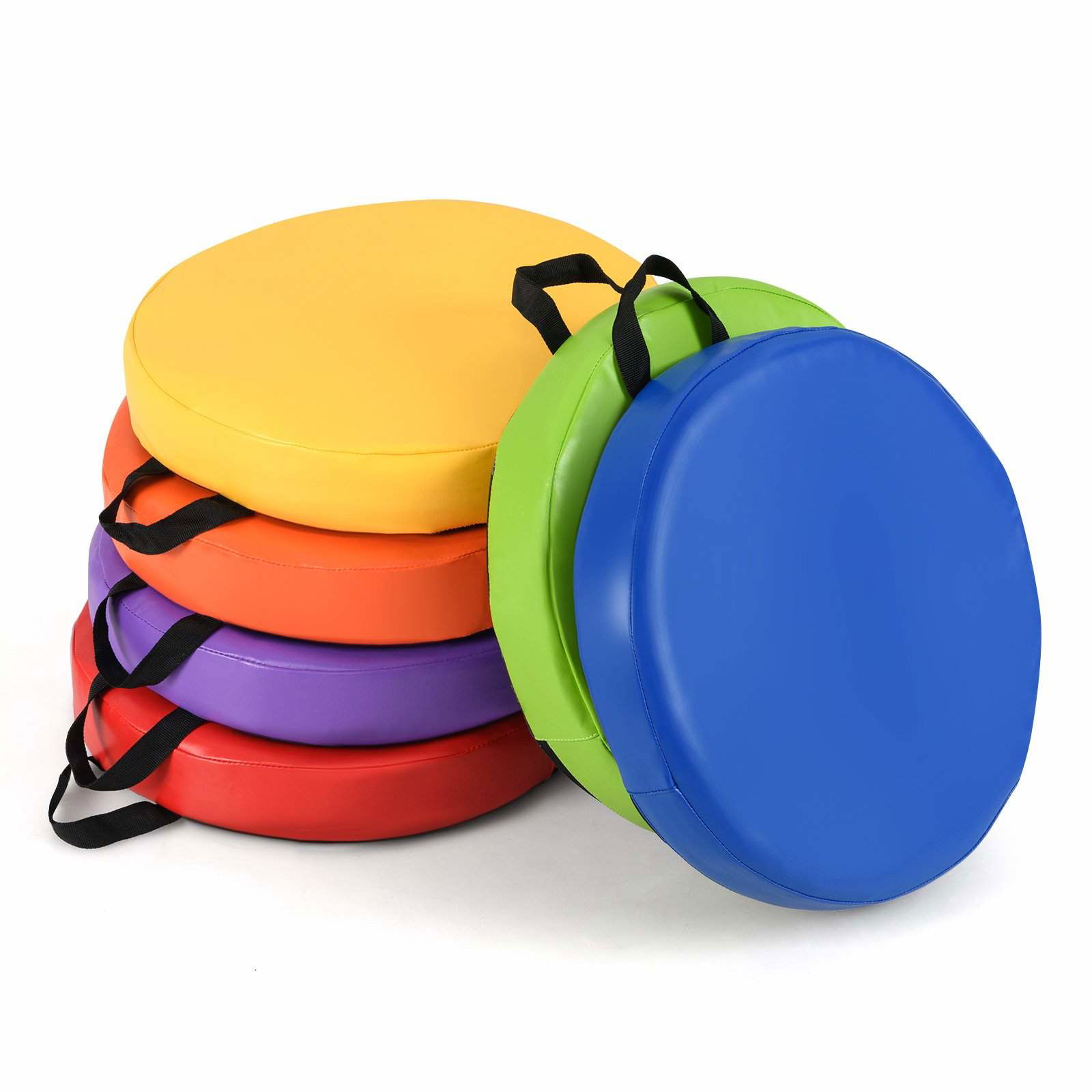 Børnepuder med runde gulve, sæt med 6 - Nem rengøring, bærbar