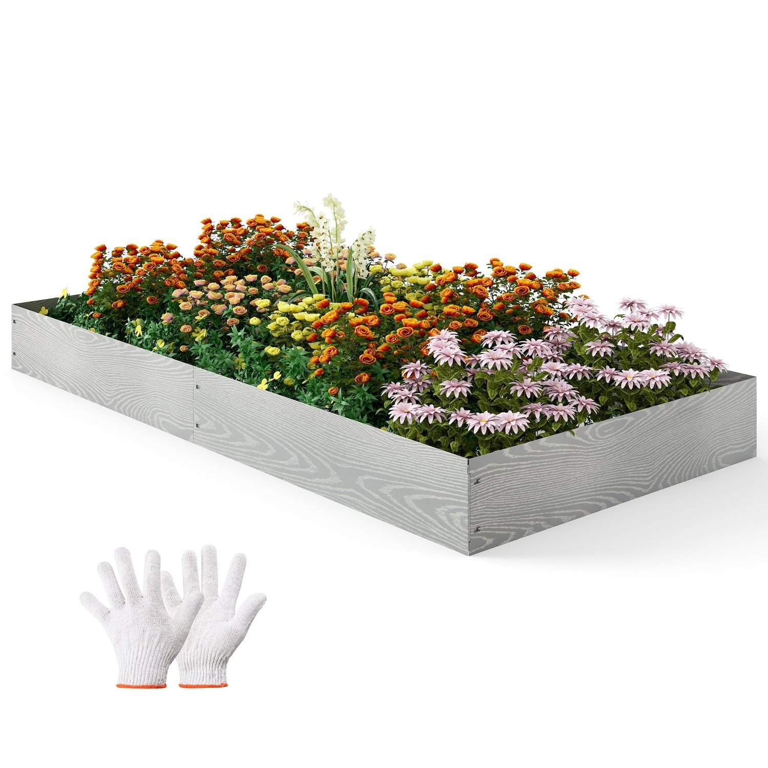 Galvaniserad metall trädgårdskant – 6 paneler, 6 m flexibel design | Hem & Hobby | Pryloteket