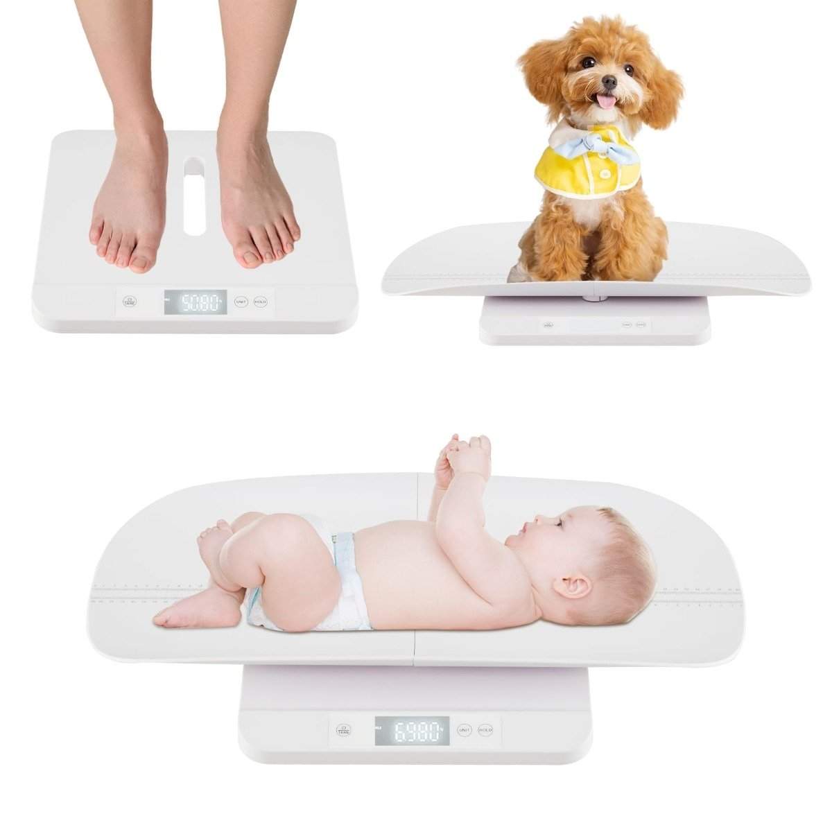Digital babyvægt med aftagelig bakke – 50g til 150kg rækkevidde