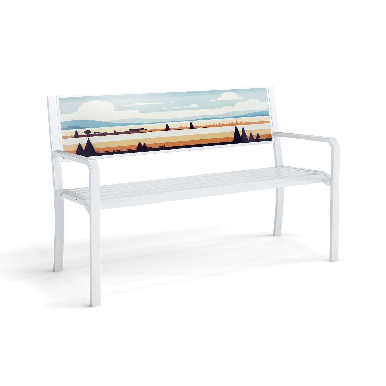 Metal havebænk – vejrbestandig, sæder 2-3, 300 kg kapacitet