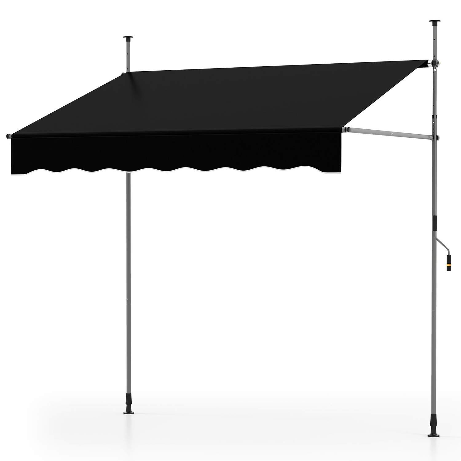 Udtrækkeligt altanmarkise – Borefrit, UV-bestandigt, 200 cm
