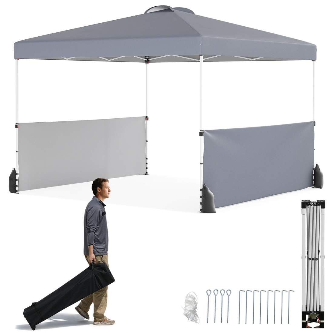 Pop-Up Gazebo 3x3m med sidor och väska – Vindtålig | Hem & Hobby | Pryloteket