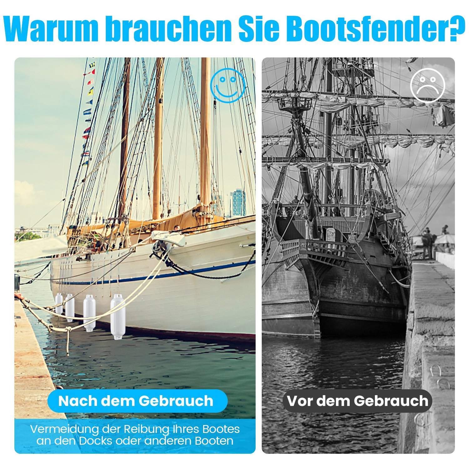 Bådskærmsæt – Holdbar PVC, nem installation, 68,5 x 21,5 cm