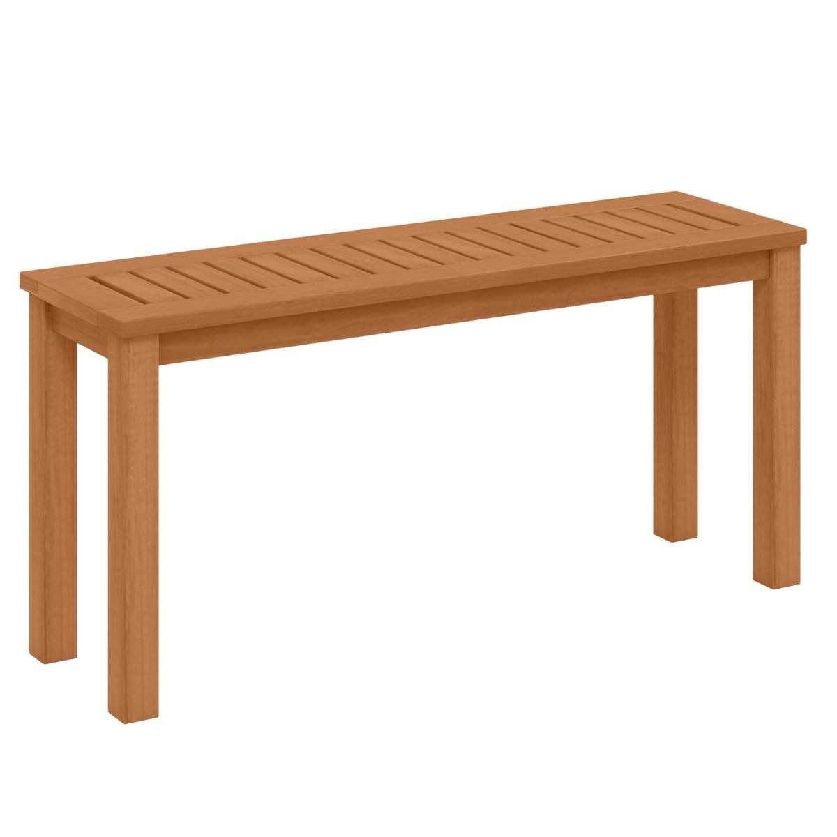 Utomhusträbänk – 2-sits, teakolja, inget ryggstöd | Hem & Hobby | Pryloteket