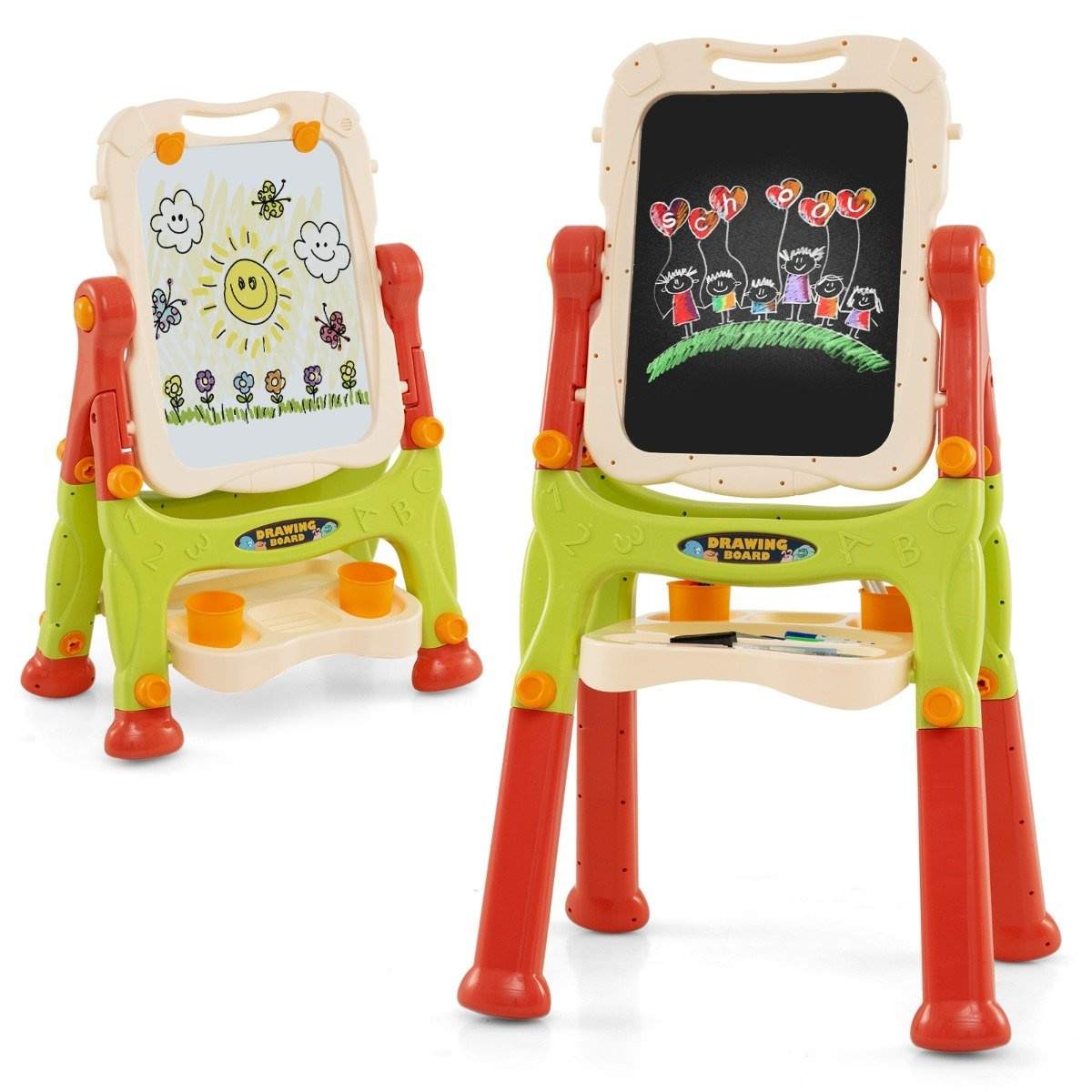 Justerbart staffli för barn – dubbelsidig krita och whiteboard | Hem & Hobby | Pryloteket