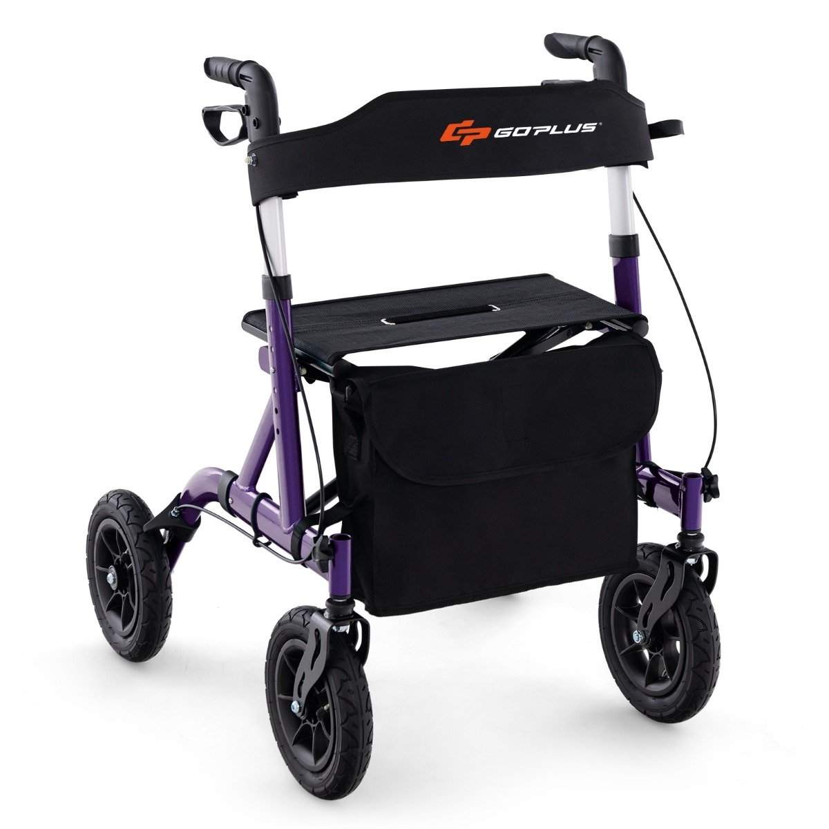 Let foldbar rollator og kørestol – aluminium, 136 kg kapacitet