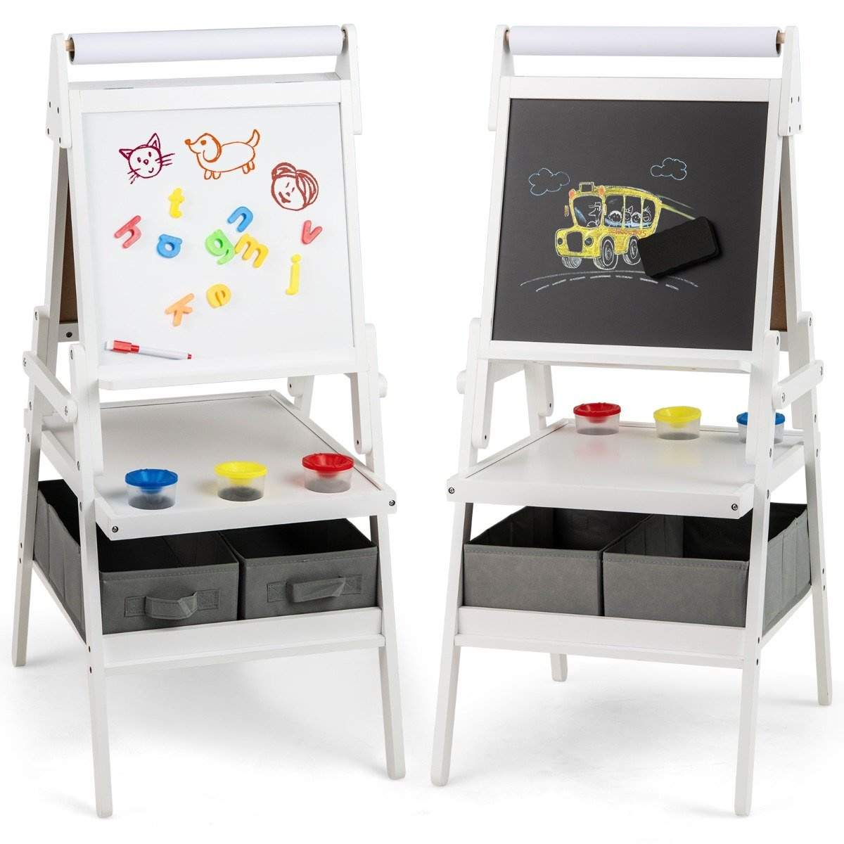 3-i-1 Kids-easel – tavle, tavle og papirrulle