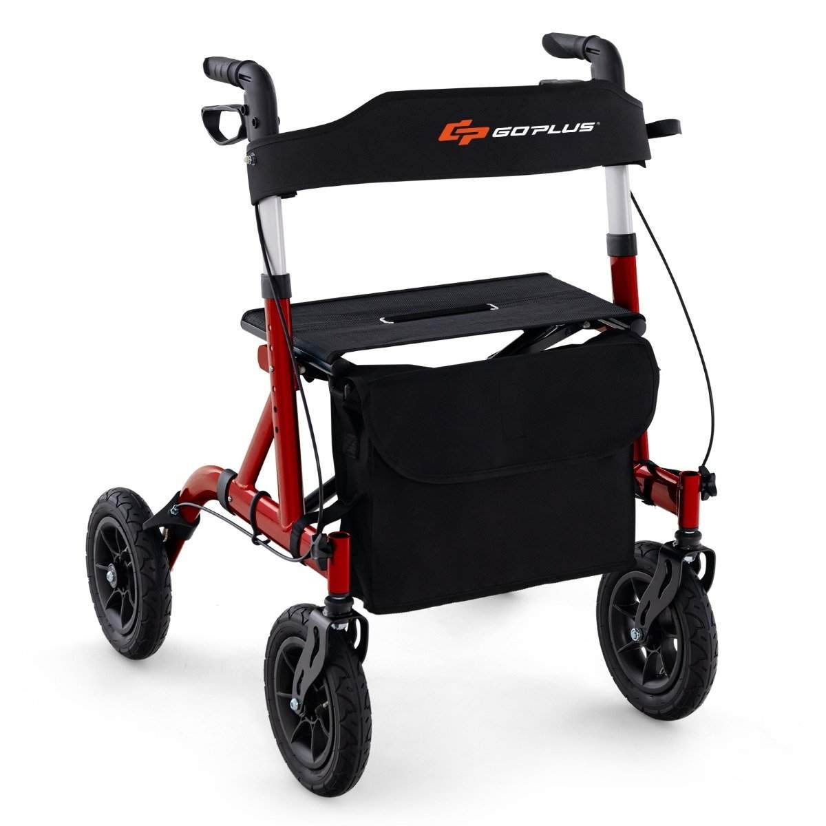 Let foldbar rollator og kørestol – aluminium, 136 kg kapacitet