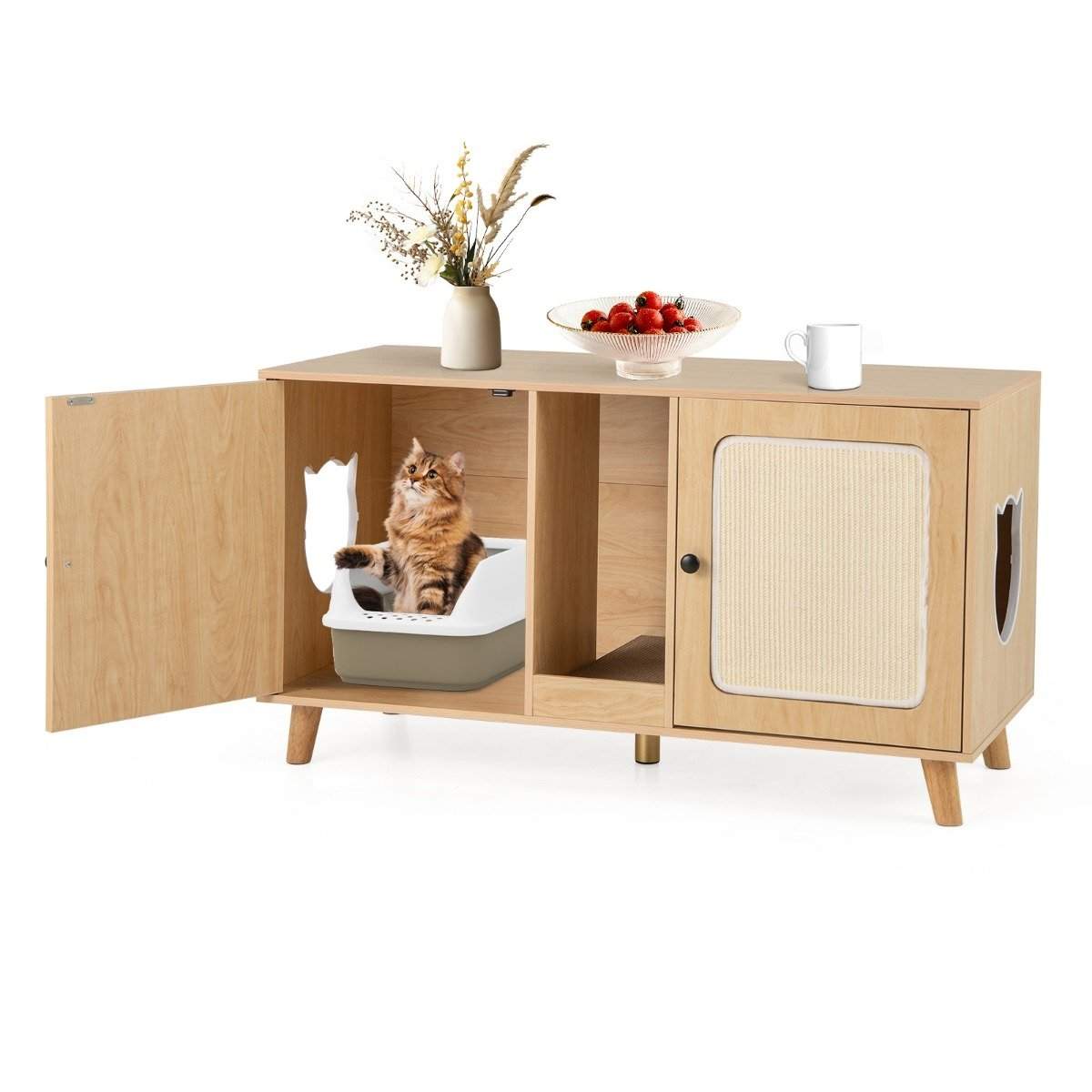 Katteskraldsskab – Dobbeltværelse, skrabemåtter, stilfuldt design