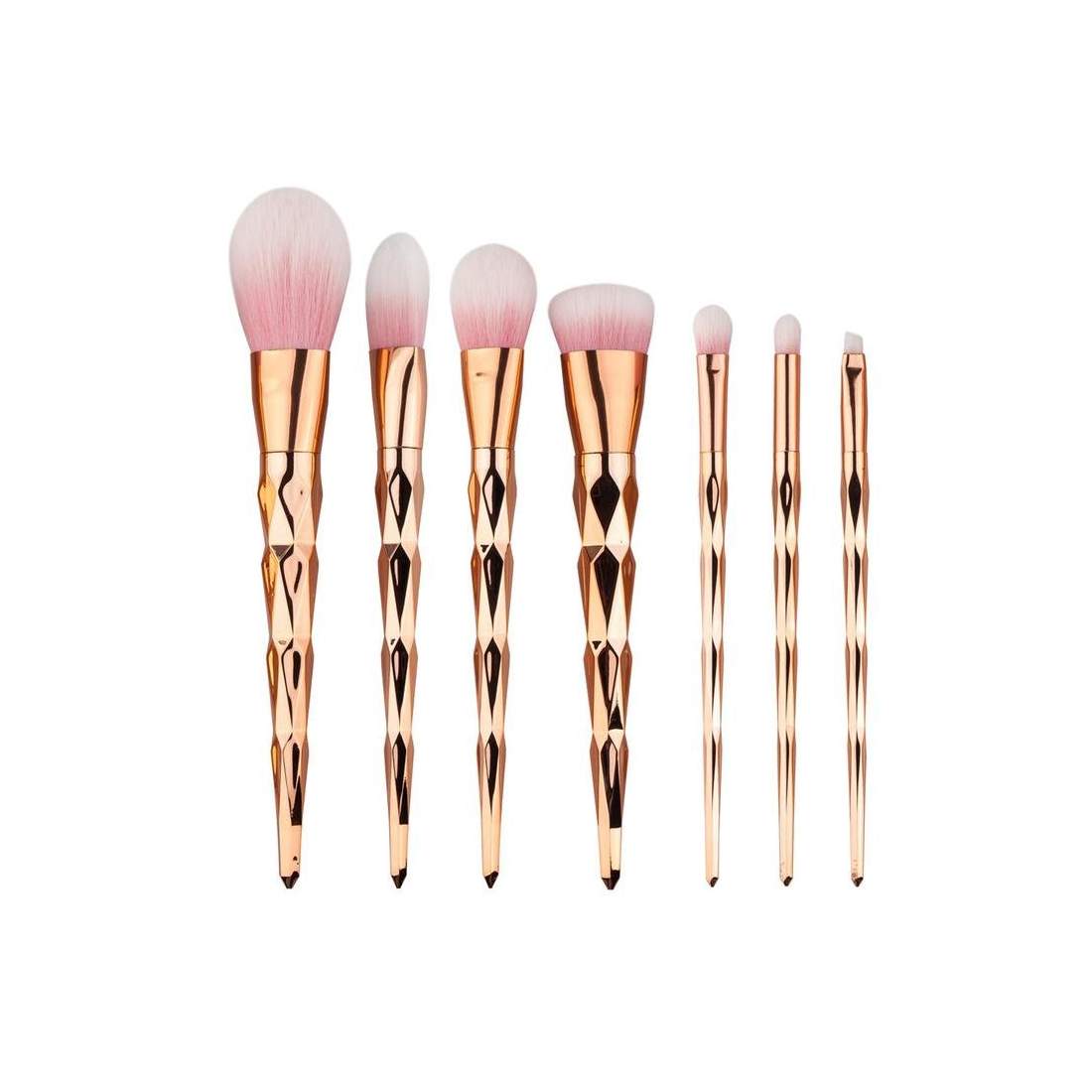 Sminkborstset, 7 borstar - Roséguld | Hälsa & Skönhet - Smink & Tillbehör - Sminkborstar & Tillbehör | Pryloteket