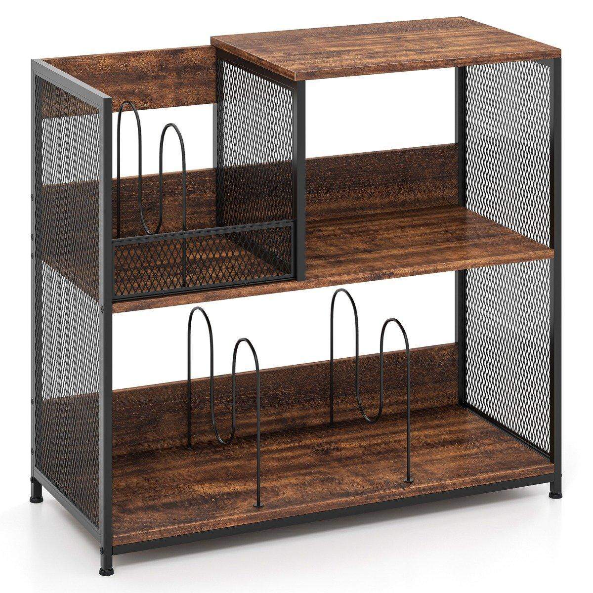 3-lags vinylpladestativ – Holder 300 albums, aftagelige skillevægge