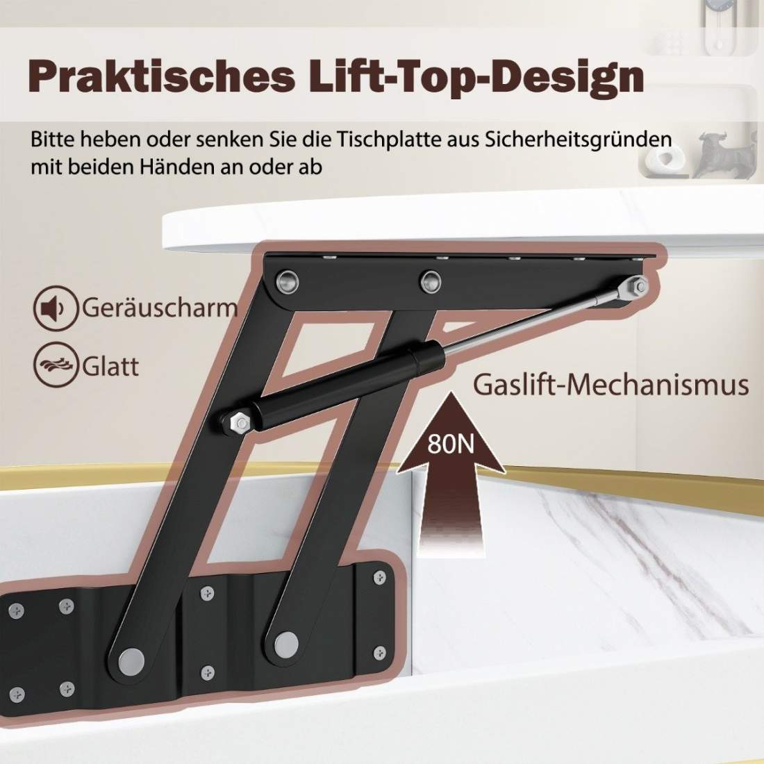 Soffbord med justerbar höjd med hiss och dold förvaring | Hem & Hobby | Pryloteket