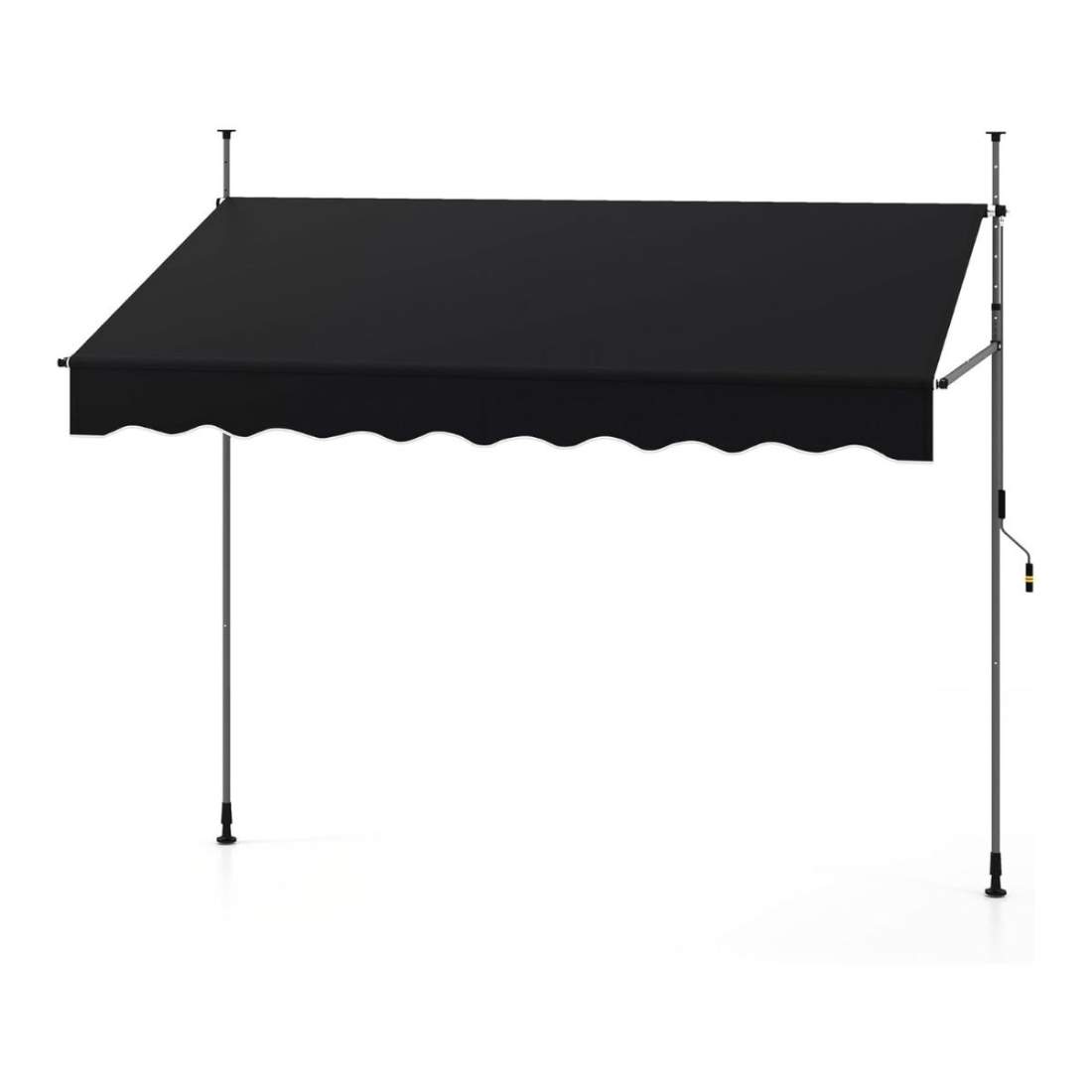 Justerbar balkongmarkis – Borrfri, svart, 250 cm | Hem & Hobby | Pryloteket