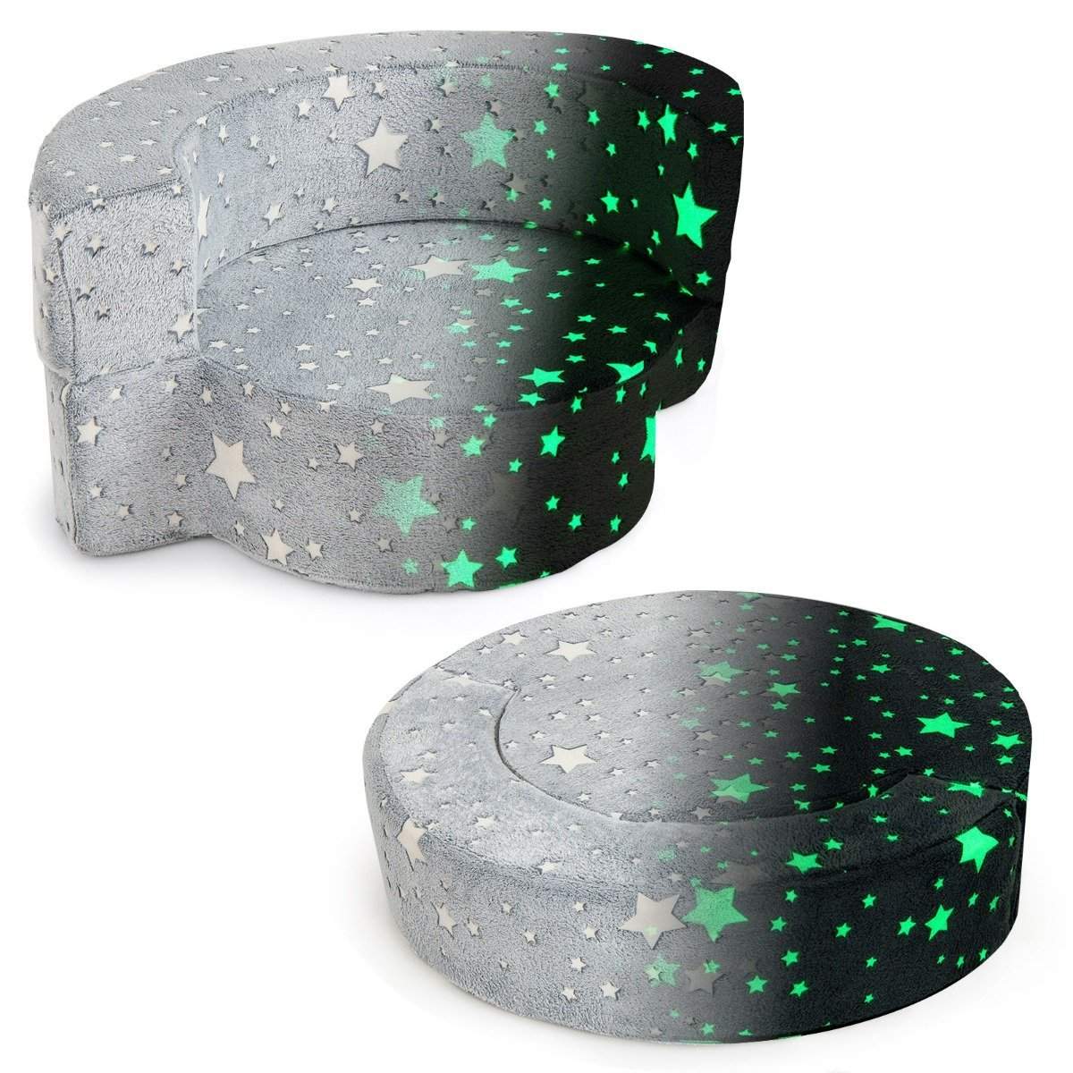 Glow-in-the-Dark børnesofa – konvertibelt, vaskbart betræk