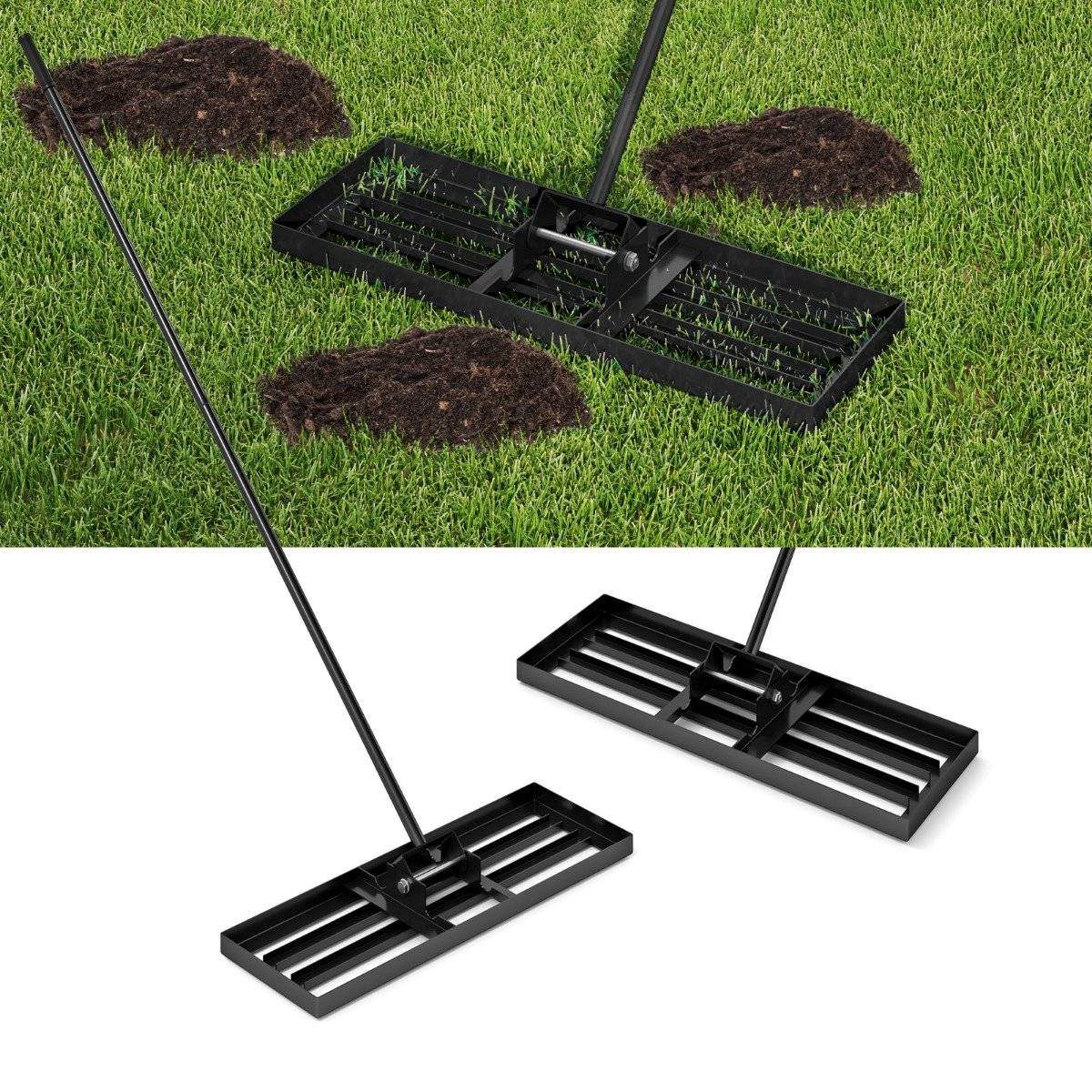 Metal nivelleringsrive med ergonomisk håndtag – 75 x 25 cm