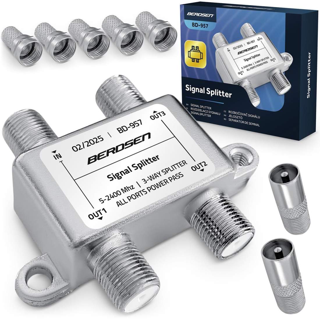 3-vägs passiv splitter, 5–2400 MHz | Hem & Hobby | Pryloteket