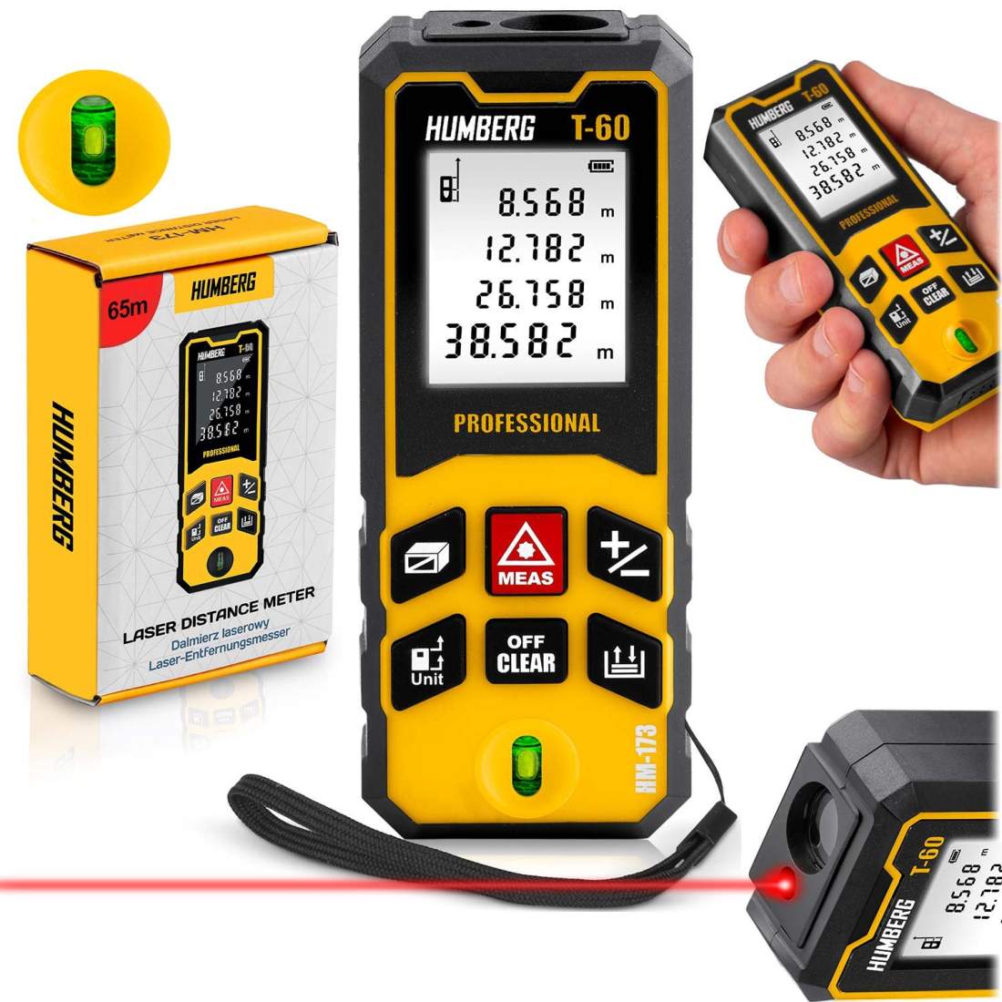 Laseravståndsmätare 60m – Precisionsmätverktyg | Hem & Hobby | Pryloteket