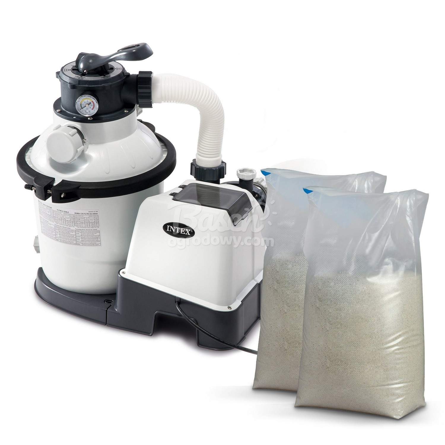 Sandfilterpumpe 12000 L/t – Inkluderer 50 kg Sand