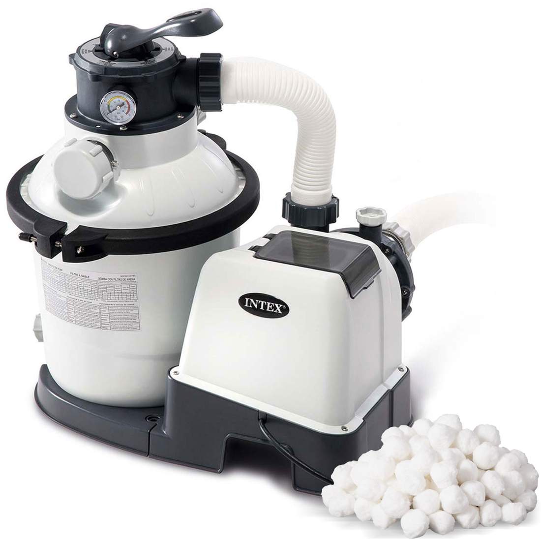 Sandfilterpump med filterkulor – 5700 L/h Kapacitet | Hem & Hobby | Pryloteket