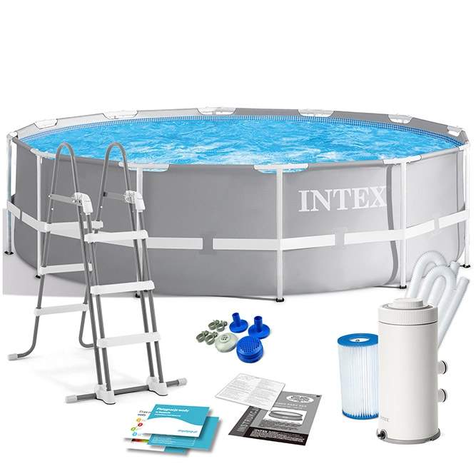 Rund ramme pool 366 x 99 cm – 4-i-1 sæt