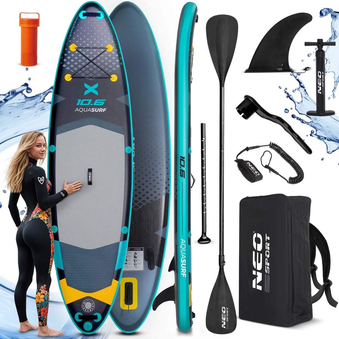 SUP Board – Aquasurf 320 x 84 x 15 cm Uppblåsbar | Hem & Hobby | Pryloteket