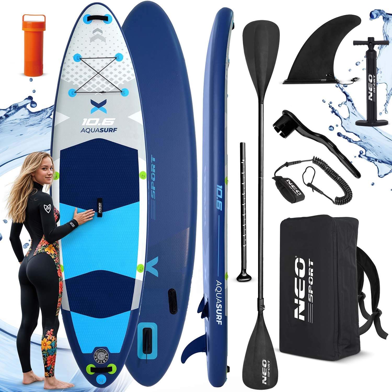 SUP Board – Aquasurf 320 x 84 x 15 cm Oppustelig