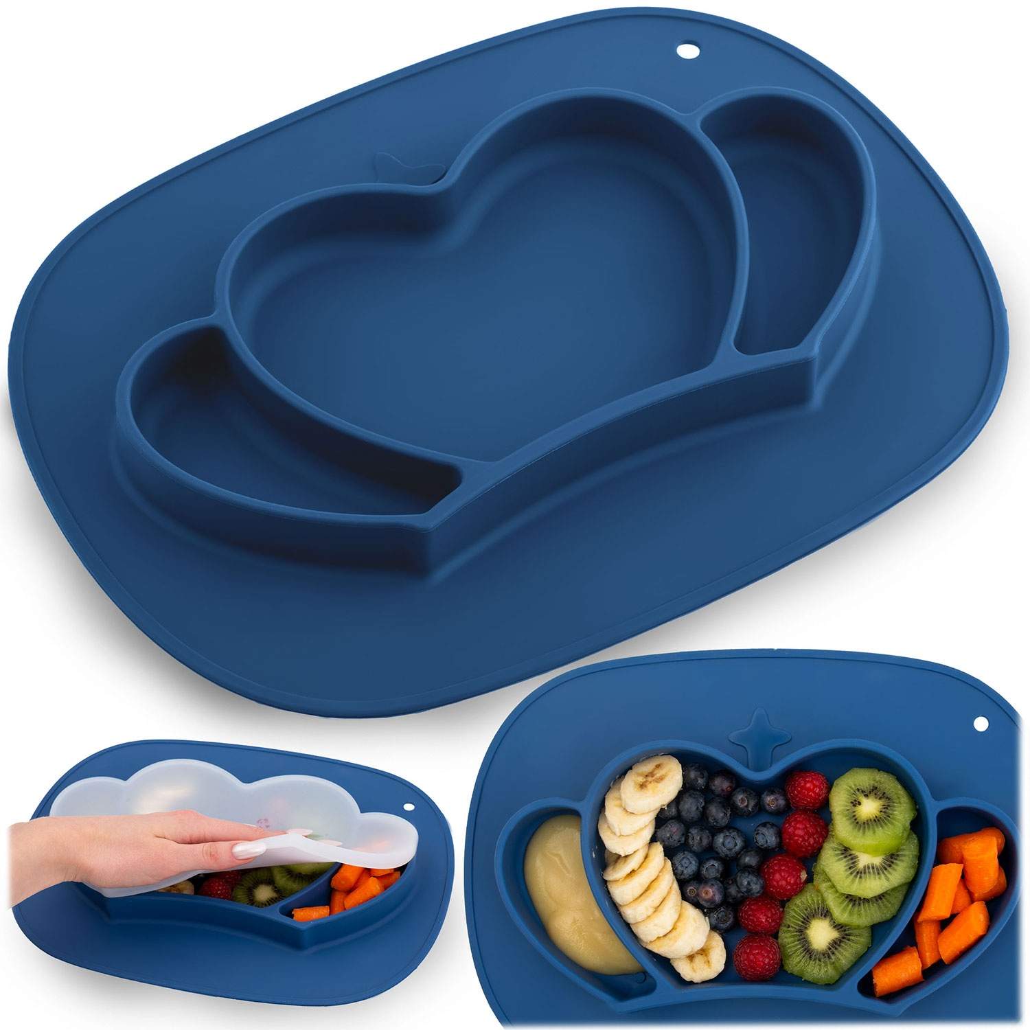 Silikone babyfoderplade – kronedesign