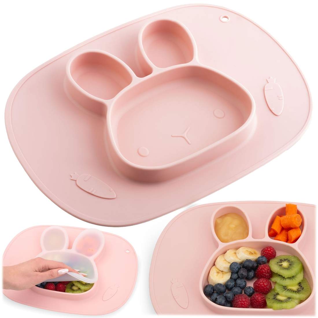 Babymattallrik i silikon – Bunny Design | Hem & Hobby | Pryloteket