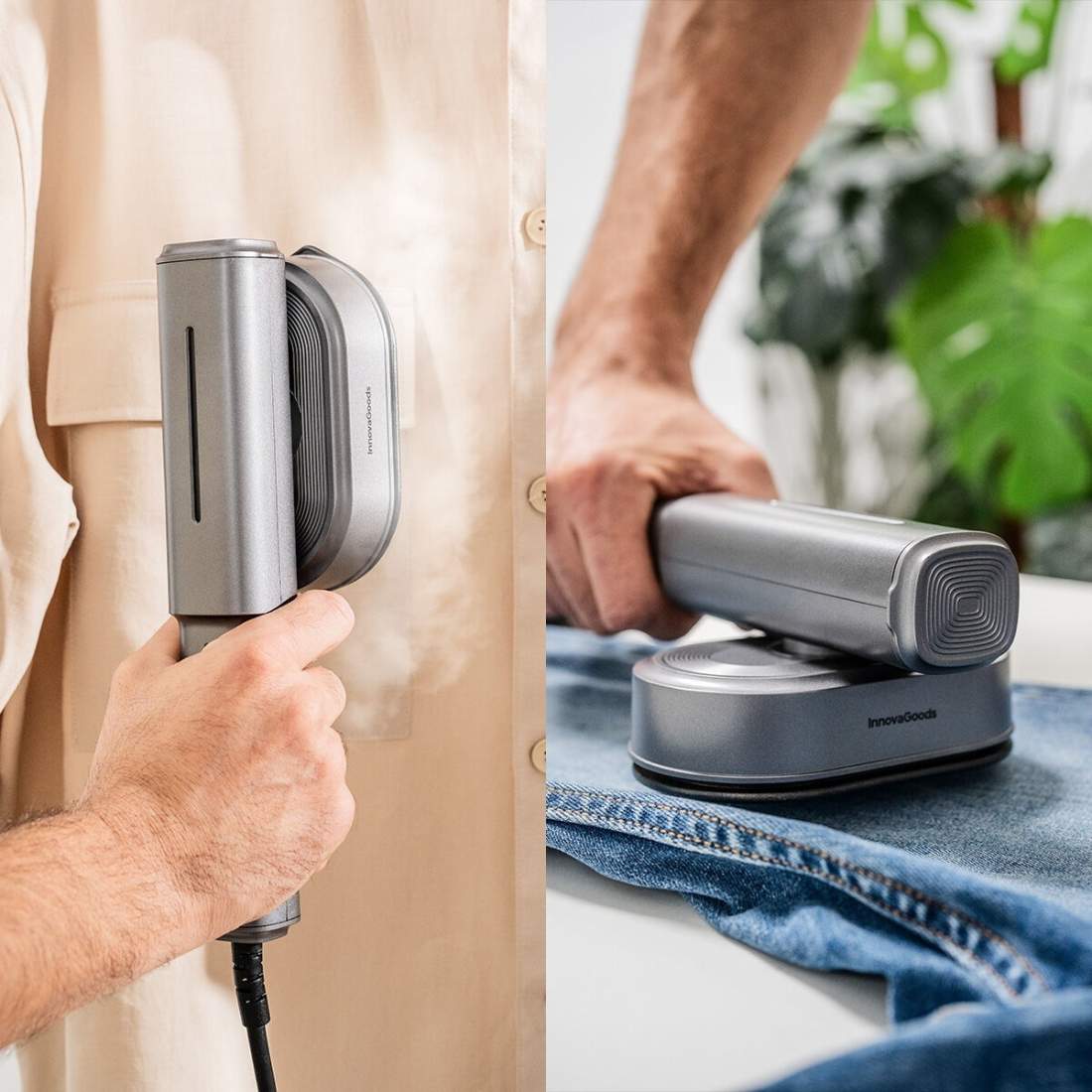 2-i-1 Vertical Steam Travel Iron Vaoron InnovaGoods | Hem & Hobby | Pryloteket